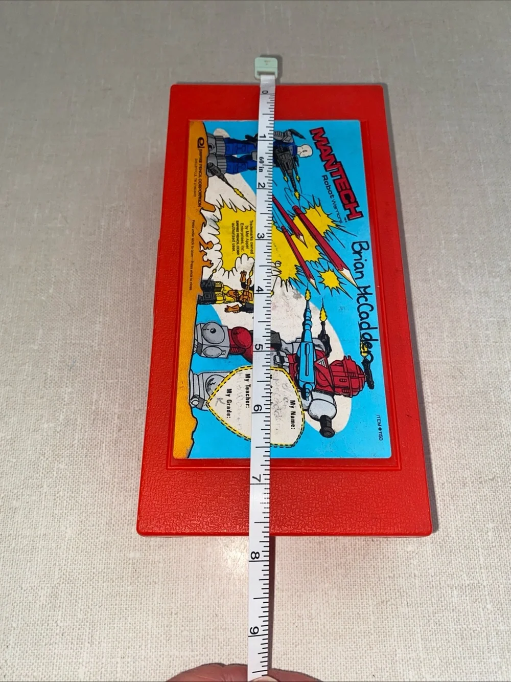 Mantech Robot Warrior Vintage Plastic Crayon Pencil Box USA Made